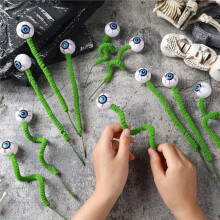 10Pack Halloween Eyeball Ornaments - Festive Hanging Decorations for Haunted Houses & Parties Green