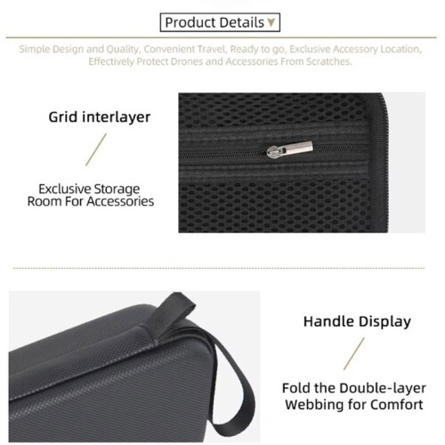 Carrying Case for  Osmo Pocket 4 Creator Combo Portable Storage Bag Camera Stabilizers Dedicated Box
