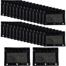 30 Pcs Pencil Pouch for 3 Binder, Binder Pouches Zipper Bag for Binder, Large Sturdy Cloth Holder Case for Writing