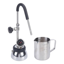 Stovetop Milk Frother,Latte Steamer Pitcher Stovetop Steam Foam Maker, 10.1 Fl Oz Size for Coffee Bar Drink Prep
