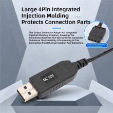 USB 5V Naar 12V Boostkabel USB Naar IDE 4-Pins Ventilatorsnelheidsregelingskabel Traploze Snelheidsregeling met aan/Uit-Schakelaar