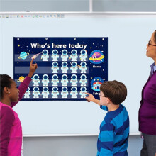 Space Theme Attendance Pocket Chart,Kindergarten Student Check-in Hanging Chart for Classroom Homeschool Early Education