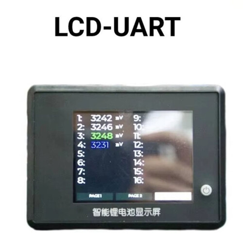 Para JBD BMS  LCD Displayer UART/RS485 SOC Display Screen Li-Ion Lifepo4 Communication Tool UART