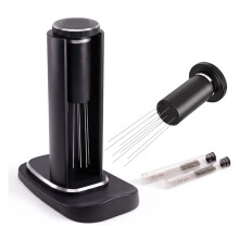 Attrezzo per La Distribuzione 'Espresso WDT Tool: Agitatore, Supporto Magnetico con Vassoio di Raccolta, Tappetino Antiscivolo, 20 Aghi