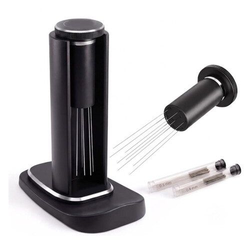 WDT Tool Espresso Distribution Tool Stirrer,Magnetic Stand with Catch Tray,Non-Slip Pad,20 Interchangeable Needles
