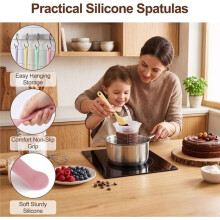 Silicone Measuring Cups for Chocolate, 4 Pack, 250ml & 350ml 4 Jar Spatulas, Microwave Safe,for Melting Chocolate,Butter
