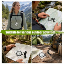 22 Pcs Orienteering Compass,Waterproof,Compass Hiking,Map Compass for Hiking,Backpacking,Outdoor Activities,Travelling
