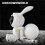 Projector with Moon Lamp, 7 Nebula Colors, Remote Control, Sleep Timer,USB Powered Rabbit Night Light for Bedroom 8