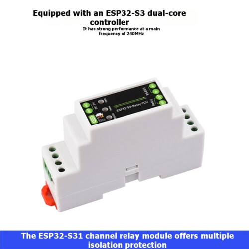 Módulo de Relé WiFi ESP32-S3-Relay-1CH, Placa de Control Industrial ESP32-S3,  5.0, RS485, USB Tipo C 2
