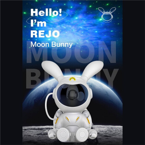 Projector with Moon Lamp, 7 Nebula Colors, Remote Control, Sleep Timer,USB Powered Rabbit Night Light for Bedroom 2