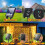 Solar Panel for Outdoor Lights 3V Solar Outlet with Remote Control 8 Modes Panel Adapter with 1200mAh Lithium 6