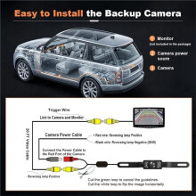 Backup Camera for Cars, HD Rear View Camera with Night Vision, IP68K Waterproof License Plate Reverse Camera for Cars