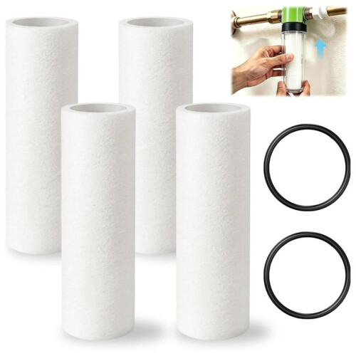 4 Replacement Filters for GruneckGeno Fine FilterFs1 Compatible Filter Cartridges, High Water Filter Refill Set 1