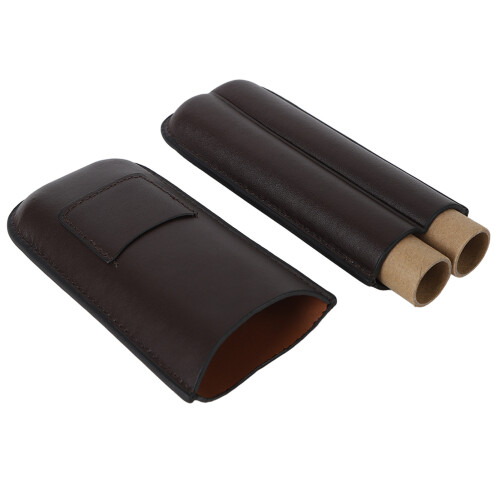 Zigarrenetui Leder 2 Finger mit Zigarrenschneider 2