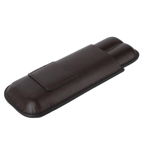 Zigarren Reiseetui Leder 2 Finger mit Cutter
