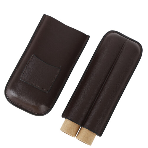 Zigarrenetui Leder 2 Finger mit Zigarrenschneider 1