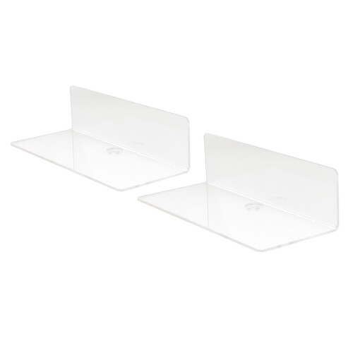 Transparentes Wandregal Acryl schwebend 2er 1