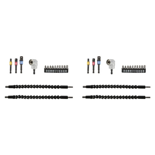 2set Flexible Drill Extension Hex Shank Drill Nut Driver Bit Set, 6Pcs Universal Socket Adapter Set, Screwdriver Bit Set