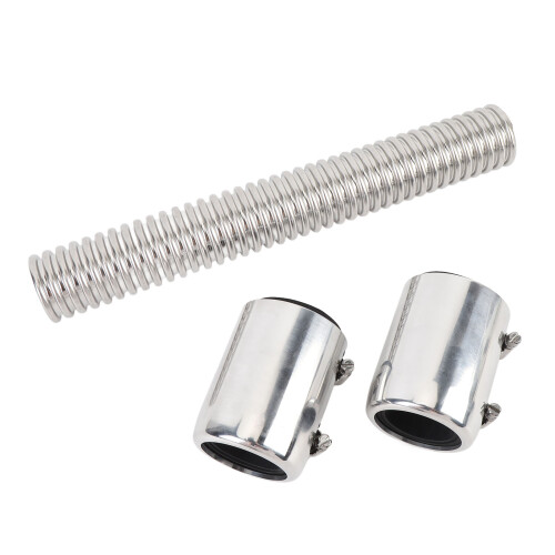 Flexibles Kühlerschlauch-Set 12 Zoll silber 2