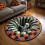 (Style E,40cm)Halloween Ghost Decoration Floor Mat With Printed Cartoon Pattern For Holiday And Settings Party 5