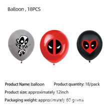 (Balloons) Deadpool Party Supplies With Cake Toppers Balloons For Birthday Events Holiday And