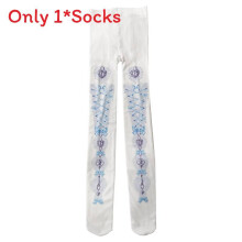 (Lock Blue, One Size) Bow Heart Star Pattern Pantyhose With Comfortable Fit For Women Fashion Young