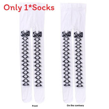 (Pierced Bow, One Size) Bow Heart Star Pattern Pantyhose With Comfortable Fit For Women Fashion Young