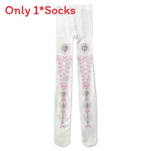 (Lock Pink, One Size) Bow Heart Star Pattern Pantyhose With Comfortable Fit For Women Fashion Young