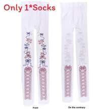 (Butterfly, One Size) Bow Heart Star Pattern Pantyhose With Comfortable Fit For Women Fashion Young