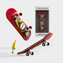 (Style F)Diy Maple Wood Finger Skateboard Toy With Bearings For Kids And Collectors