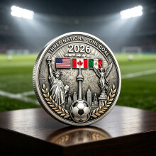 (Style 4)Fußball Medaille Legierung 3D Relief Andenken für Sportfans und Sammler Dekoration