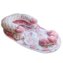 (Pink)Baby Sitting Support Tummy Pillow Seated Support Soft Cute Teething Use Toys