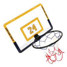 Kinder Basketballkorb faltbar mit Netz Haken Gelb