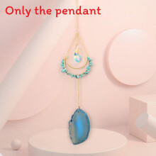 (Turquoise) Pendant With Agate Handwoven Material For Home Office Decor Giving And Gift
