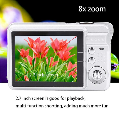 Câmera Digital HD de 18MP com Tela LCD de 2,7 Polegadas, Bateria RecarregáVel, VíDeo FotográFico HD para Fotografia Interna e Externa 2