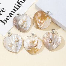 Of Mother Pearl Heart Shell Pendant For Jewelry Making Accessories Creative And