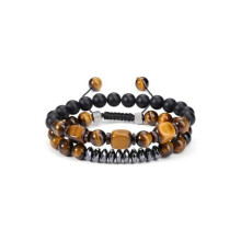 (StyleG)Stone Geometric Beaded Bracelet For Men Women Unisex Fashion Gift Jewelry
