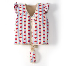 (Blue Heart)Kids Water Safety Vest With Cartoon Print For Swimming And Water Activities