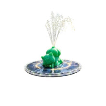 (Miaomiao Frog)Fonte para pássaros suspensos com construção de plástico de 15 cm e luz de borda de LED para pássaros de banho ao ar