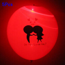 (Do You Love Me Red) Led Romantic 12inch Balloon Light Up Love Latex Ballons Wedding Decor Party
