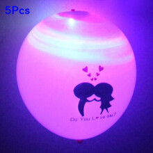 (Do You Love Me Pink) Led Romantic 12inch Balloon Light Up Love Latex Ballons Wedding Decor Party