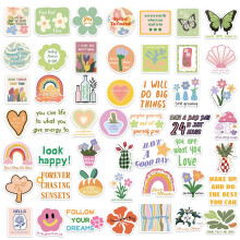 Motivational Original 50 Danish Powder Green Stickers Adorable Style Waterproof Decals For Guitar Notebook And Char Diy Suitcase