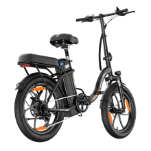 ZAZAWORK C16 Vélo électrique 48V 16Ah, batterie amovible, moteur 250W, pneus fat 20x3.0, freins à disque, cadre pliant - Noir