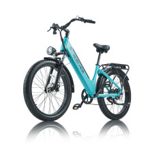 BURCHIDA AZ26+ vélo électrique à cadre bas — moteur moyeu arrière 48 V 500 W, batterie amovible 48 V 18 Ah, cadre en aluminium, Shimano 7 vitess
