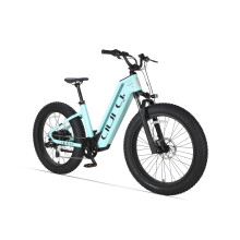 Vélo électrique Cyrusher Aura, batterie 52 V 15 Ah, moteur 250 W, Shimano 7 vitesses, pneus fat 26 x 4 pouces, freins à disque hydrauliques, cadre