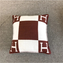 (Dark Curry, 45*45 Pillow Cover) New Cashmere Throw Pillow Wool Plaid Soft Warm Shawl Sofa Bedding Cushion