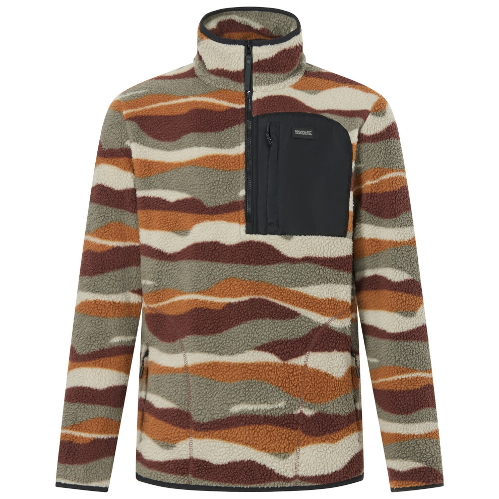 Regatta (M, Coffee Grounds) Mens Frankie Mountain Borg Fleece Top