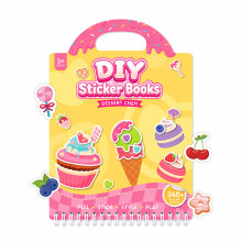 (Sticker)Creative Girl Food Sticker Book With Cartoon Dessert And Cake Stickers Play For
