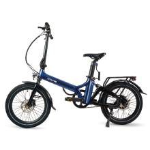 onemile NOMAD Vélo électrique pliant 36V 250W, batterie 36V 10Ah, autonomie jusqu'à 120 km, transmission par courroie, bleu