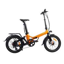Vélo électrique pliant NOMAD E2, moteur 36 V 250 W, batterie 36 V 10 Ah, transmission Shimano 7 vitesses, orange